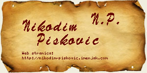 Nikodim Pisković vizit kartica